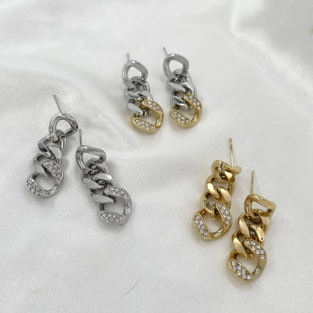 Catena Groumette-Orecchini in Acciaio - OAP-103-AA122E