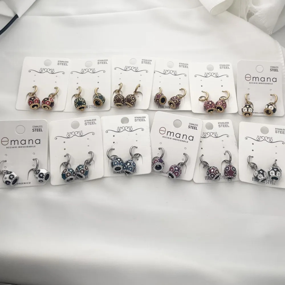 Cerchio con Campanello-Orecchini in Acciaio - OAP-103-AA1732E