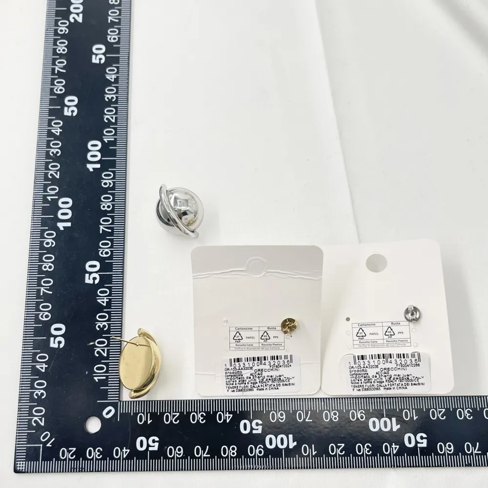 Bottone-Orecchini in Acciaio - OAP-103-AA3203E