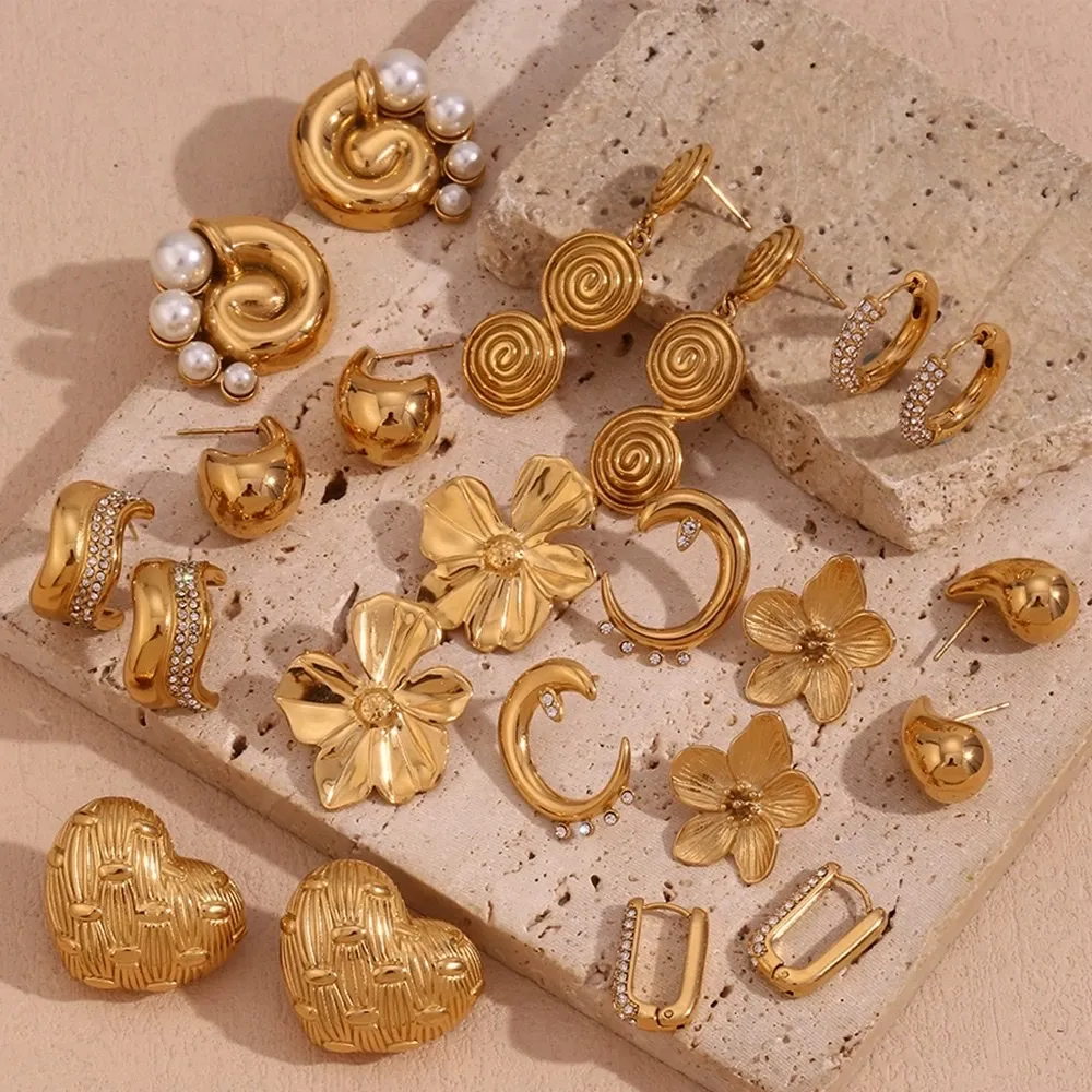 Cerchio in Acciaio con Strass-Orecchini in Acciaio - OAP-103-AA3342E