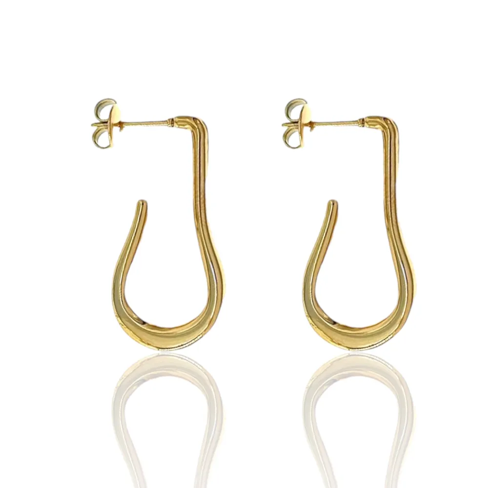 Cerchio Lavorato-Orecchini a Cerchio in Acciaio - OAP-103-AA3349E