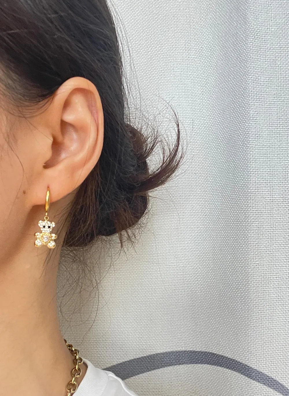 Orsetto-Orecchini in Acciaio - OAP-103-AA4186E