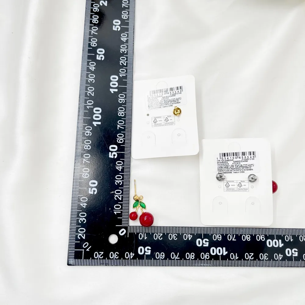 Ciliegia-Orecchini in Acciaio - OAP-103-AA5034E