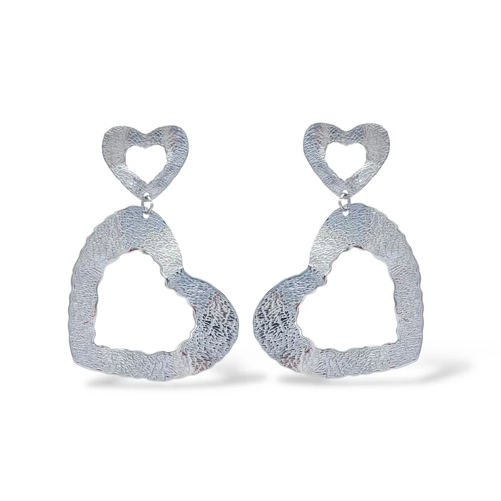 Cuore-Orecchini in Acciaio - OAP-103-AA5558E