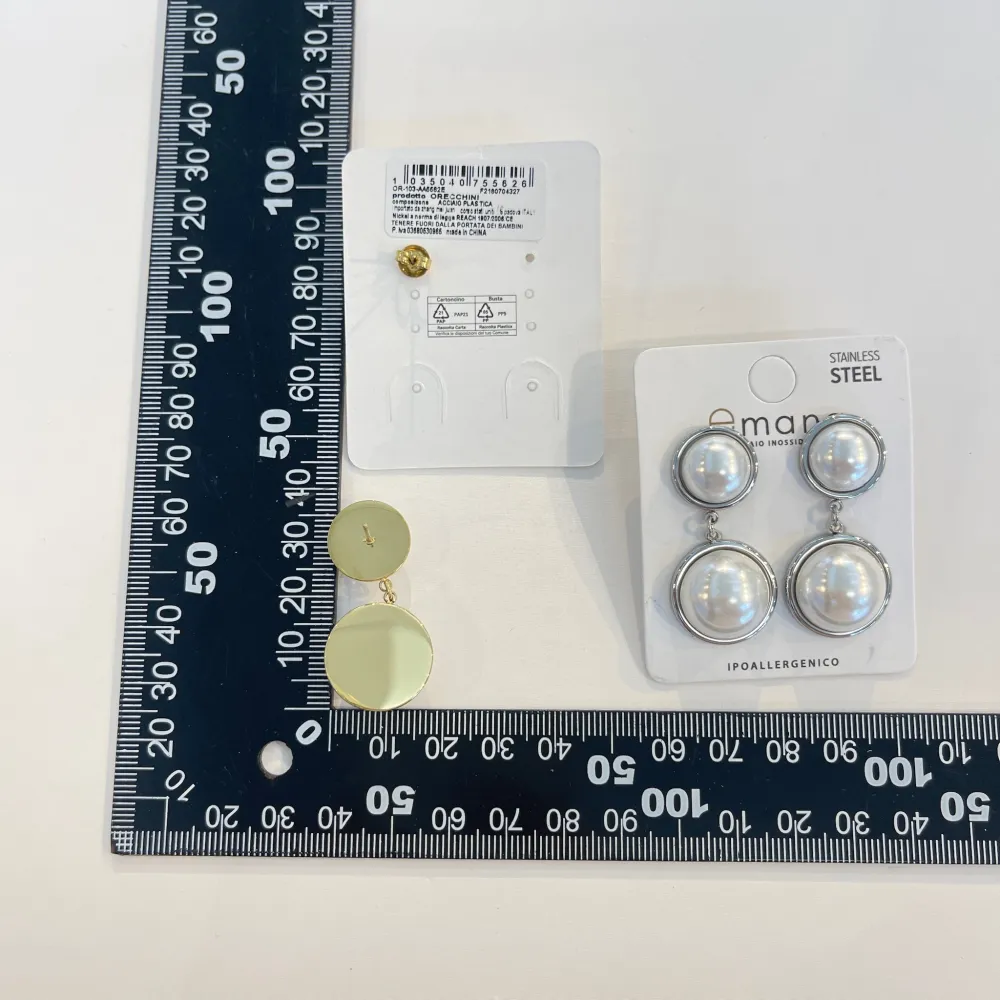 Doppio Perla-Orecchini in Acciaio - OAP-103-AA5626E