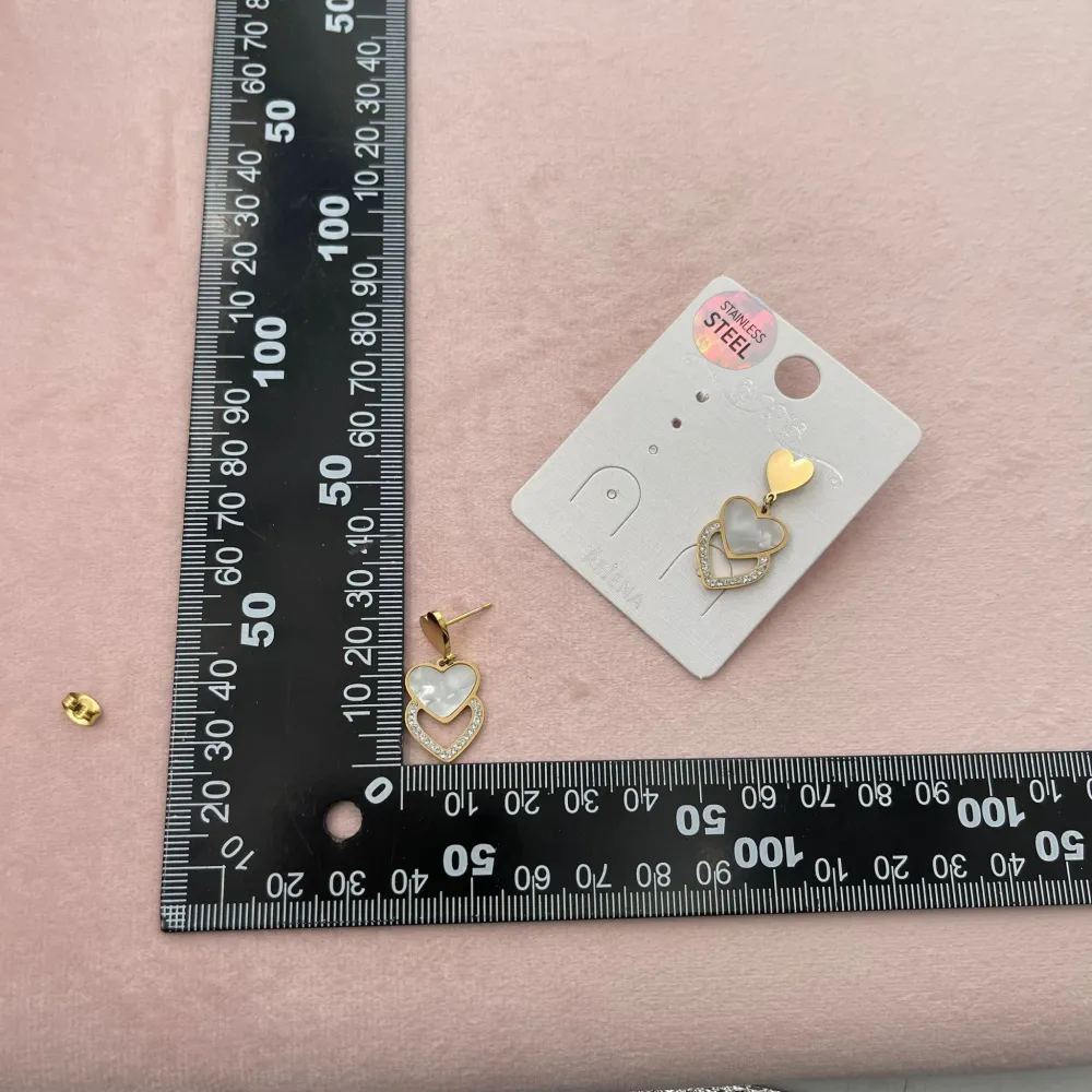 Cuore con Pendente-Orecchini in Acciaio - OAP-413-1266