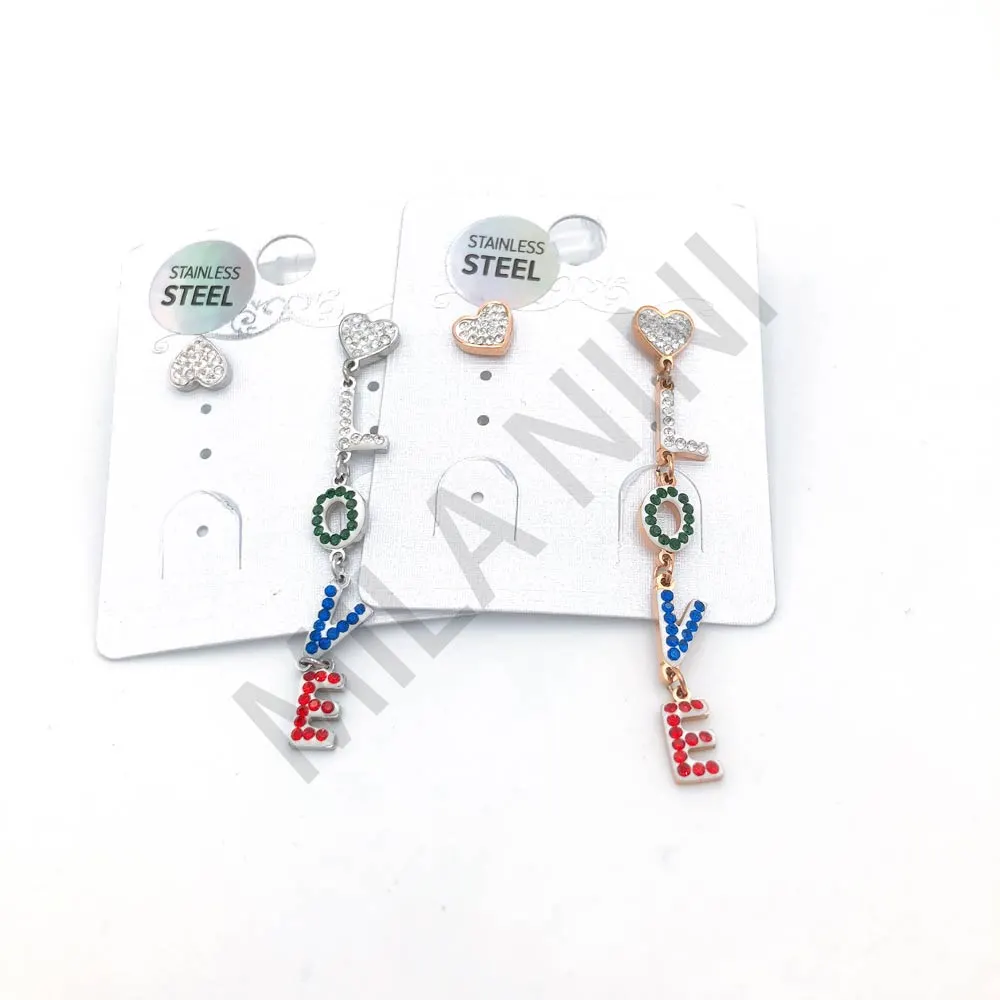 Orecchini pendenti in acciaio - OAP-413-195