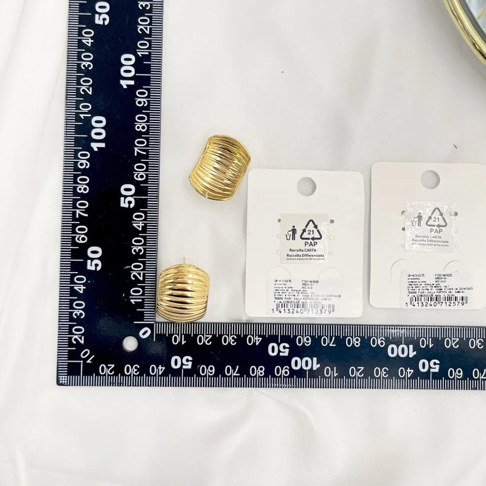 Doppia Goccia -Orecchini in Acciaio - OAP-413-2073