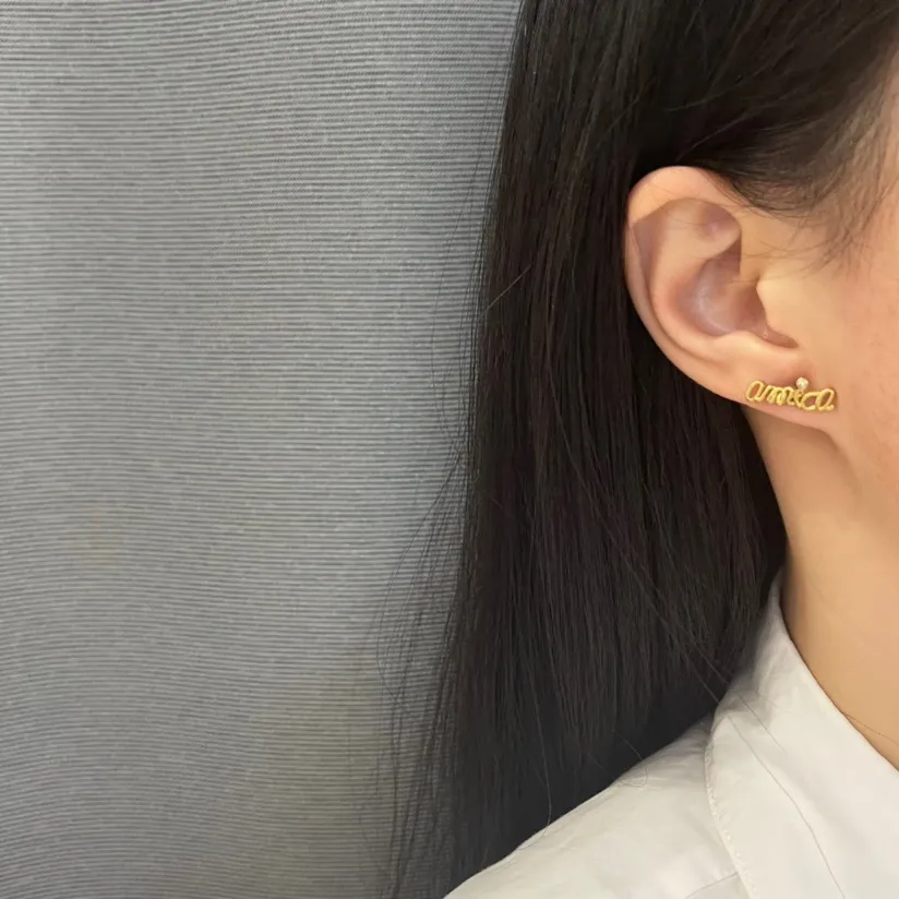 Amore Cuore-Orecchini a Lobo in Acciaio - OAP413-793