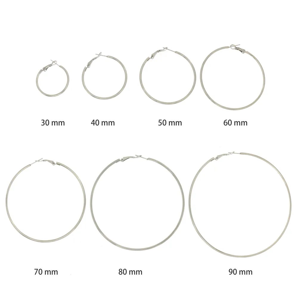 Cerchio 80mm -Orecchini acciaio - OAP-450-319 80mm