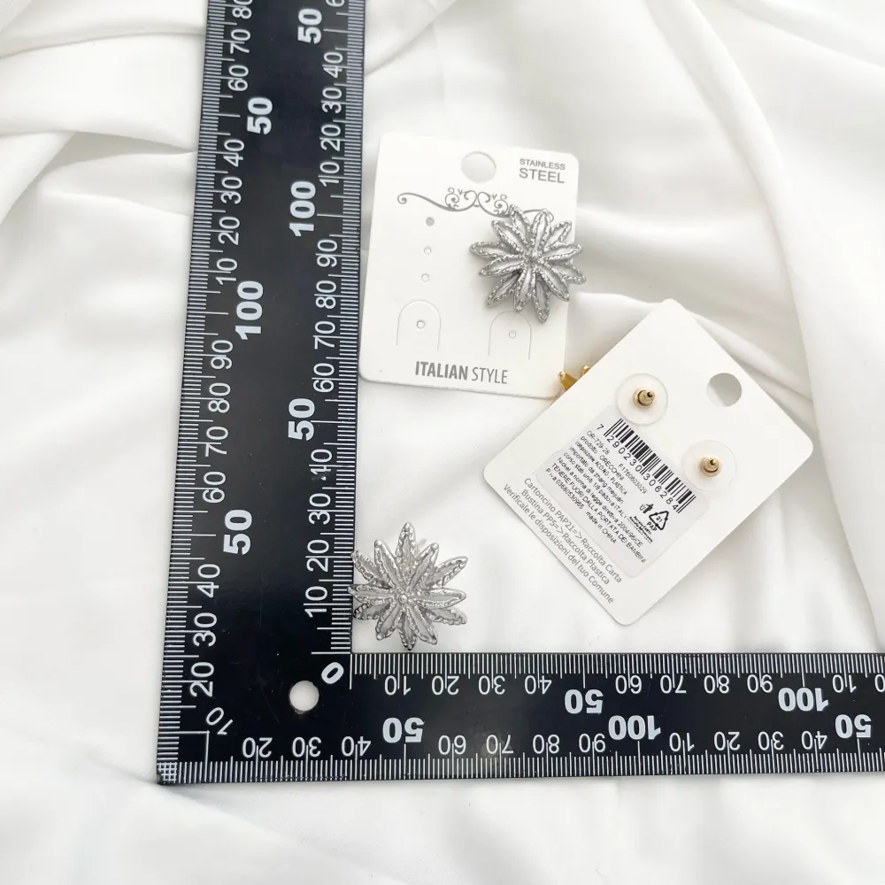 Fiore-Orecchini in Acciaio - OAP-729-28