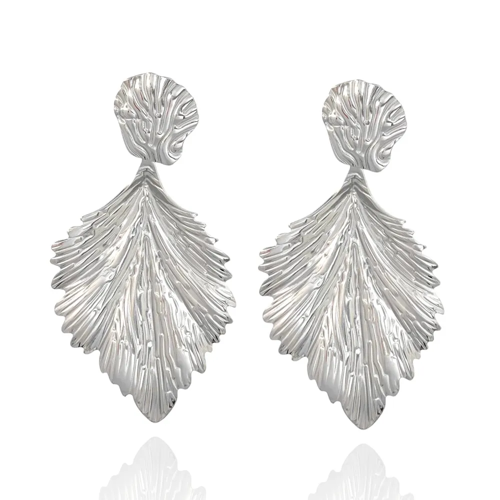 Foglia-Orecchini in Acciaio - OAP-732-265
