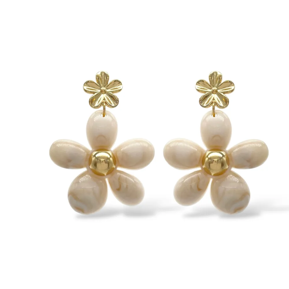 Fiore-Orecchini in Acciaio - OAP-732-393