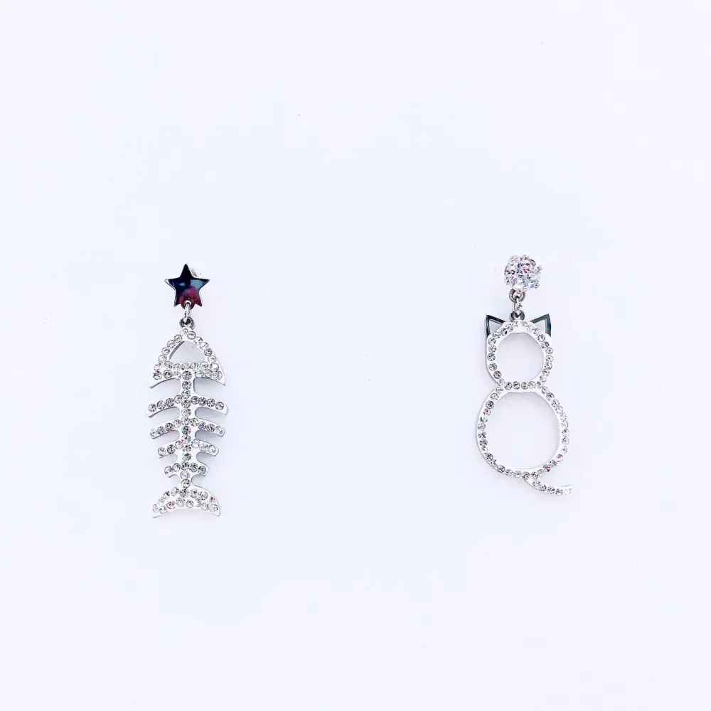 OAS-Pesce e Gatto 5102 - Orecchini pendenti in Acciaio - OAS-Pesce e Gatto 5102 - Orecchini pendenti in Acciaio