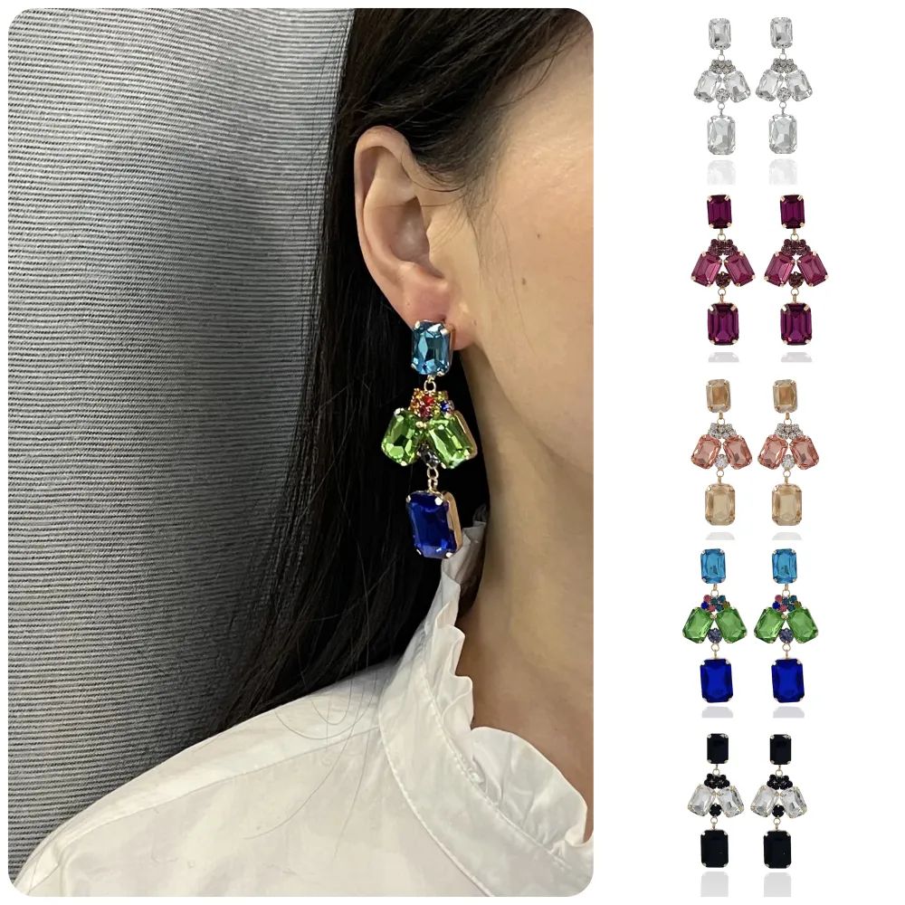 Fantasia -Orecchini Moda con Pietre Colorqte - OMM-381-211