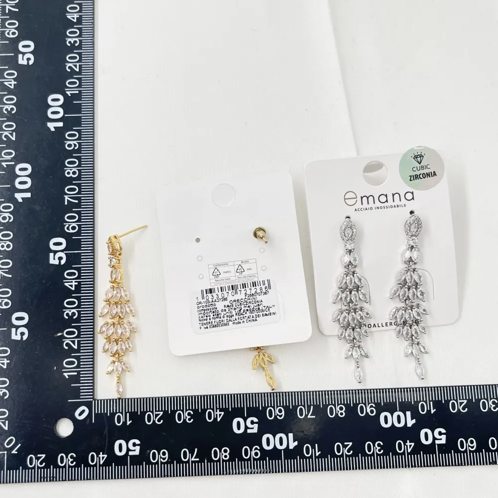 Fiore-Orecchini in Ottone e Zirconia - OMZ-103-AA27128E