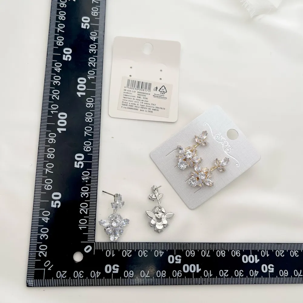 Fiore Pendente-Orecchini con Zirconia - OMZ-416-L18