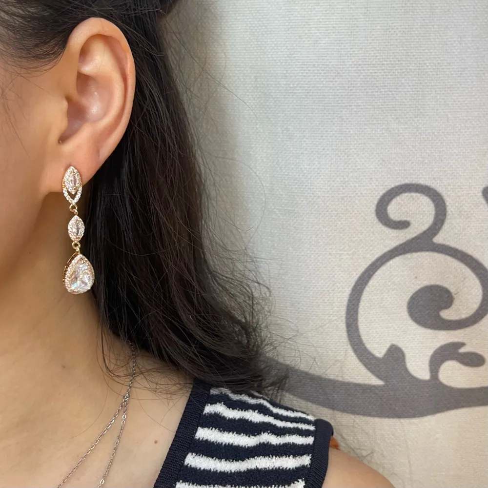 Goccia-Orecchini con Zirconia - OMZ-506-259