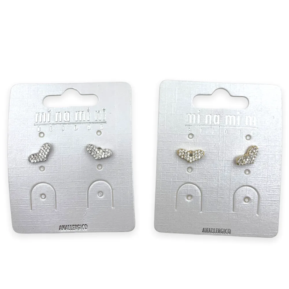 OMZ6082-Cuore Piccolo- Orecchini a Lobo - OMZ6082-Cuore Piccolo- Orecchini a Lobo