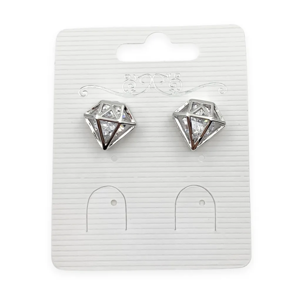 OMZ6252-Diamante- Orecchini a Lobo - OMZ-6252