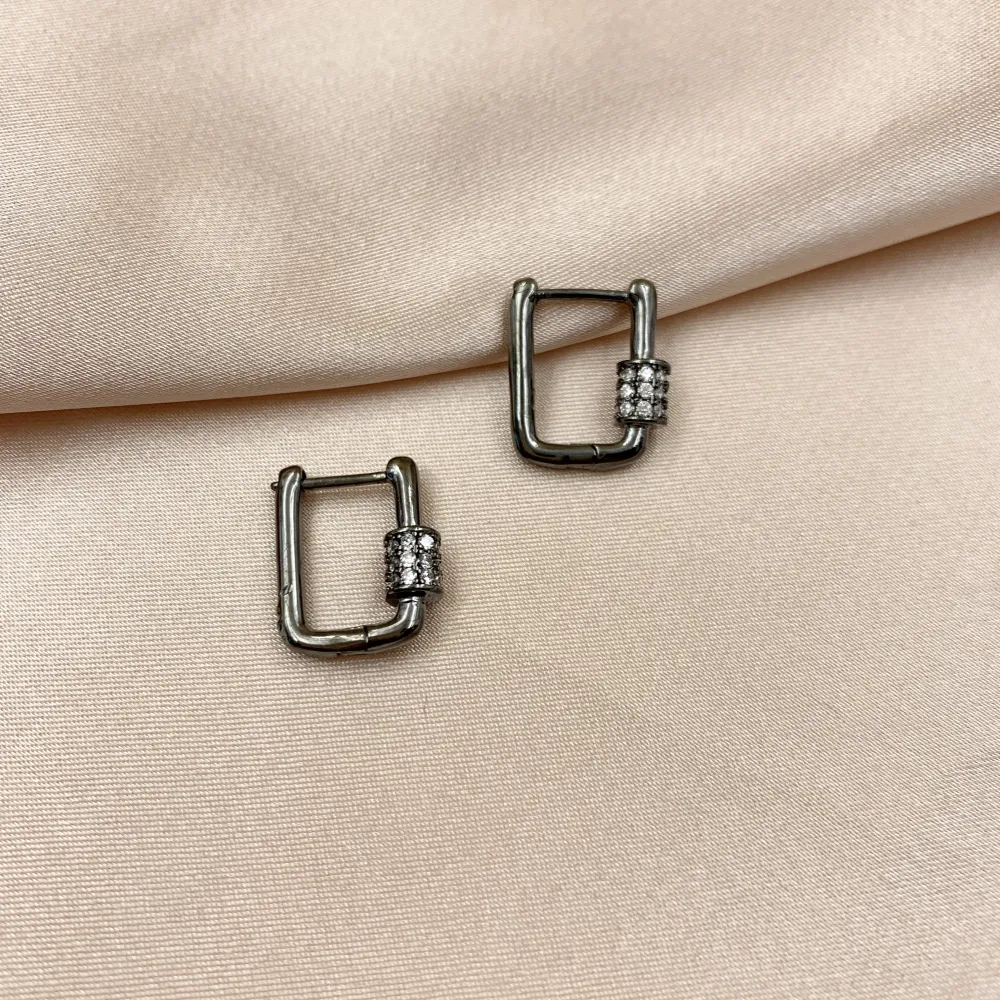 OMZ6740-Rettangolare- Orecchini con Zirconia - OMZ6740-Rettangolare- Orecchini con Zirconia