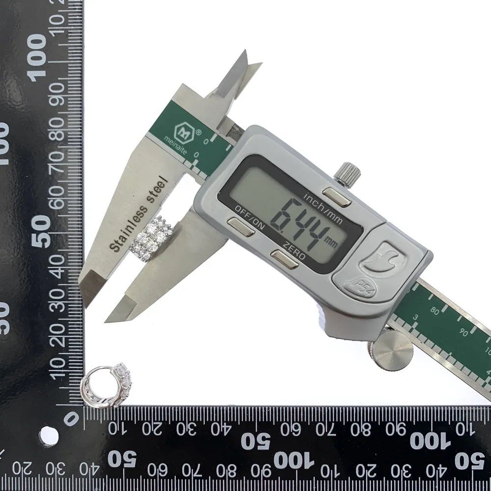 OMZ7267-Zirconi 6x14mm - Orecchini a Cerchio - OMZ7267-Zirconi 6x14mm - Orecchini a Cerchio