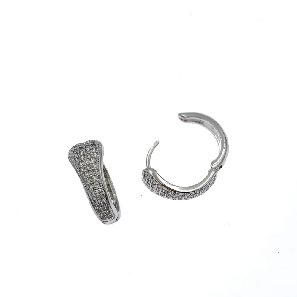 OMZ7278-Zirconi 5x20mm - Orecchini a Cerchio - OMZ7278-Zirconi 5x20mm - Orecchini a Cerchio