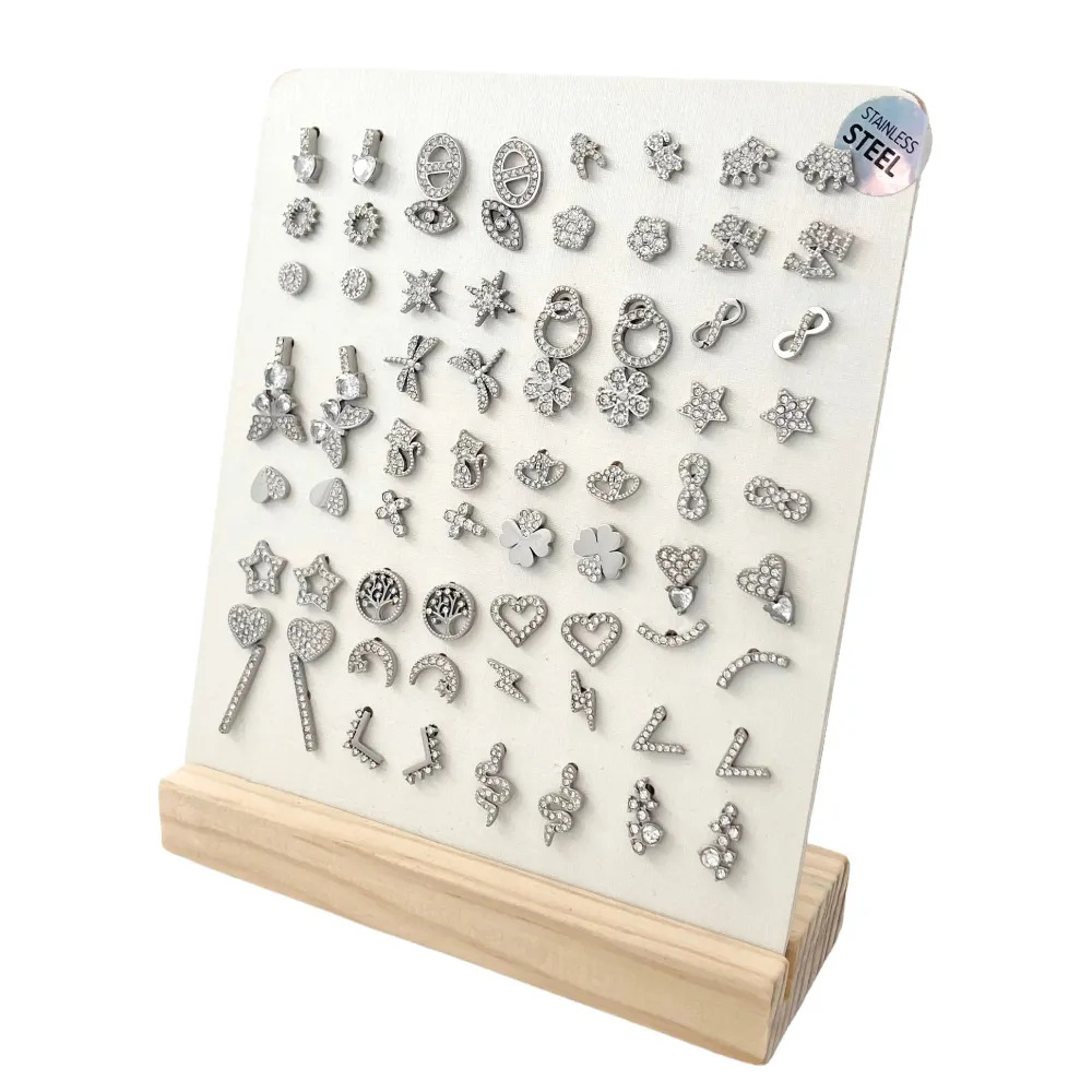 Orecchini a lobo Soggetti Mix-36 Paia Orecchini in Acciaio con - OPA-103-AA403ET