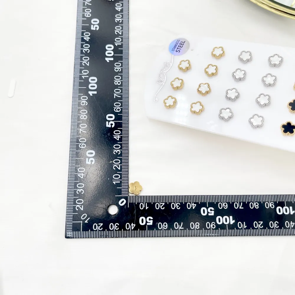 Fiore-12 Paia Orecchini in Acciaio - OPA-413-949S