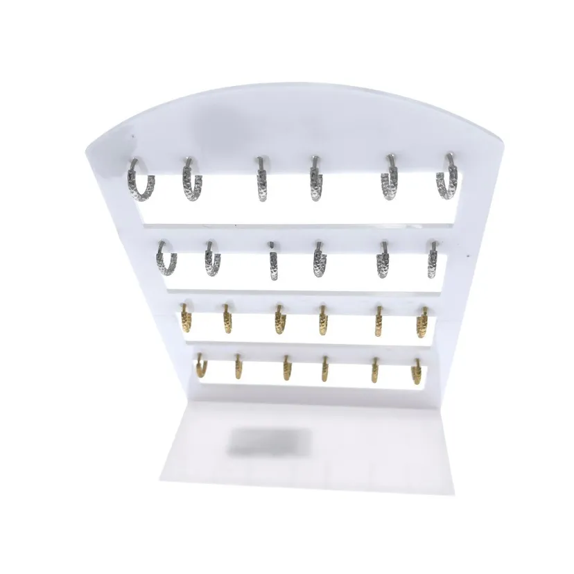 Cerchio Lavorato-24Pz Orecchini in Acciaio - OPA-450-299