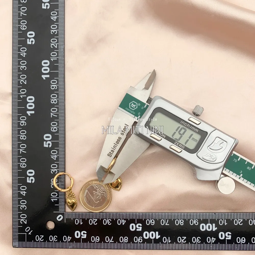OPA450-334-Cerchi 2x10 Sarcro Cuore-12 Paia Orecchini in Acciai - OPA450-334-Cerchi 2x10 Sarcro Cuore-12 Paia Orecchini in Acciaio