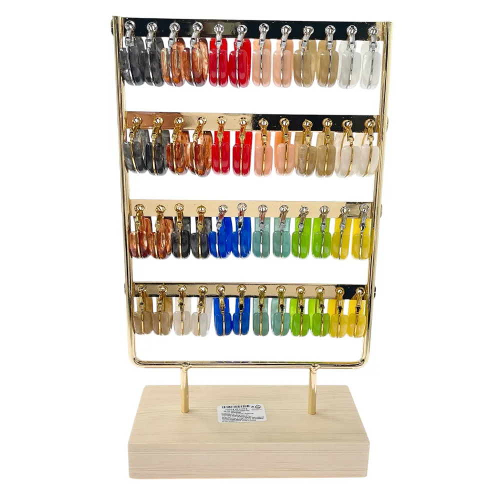 Cerchio -12Paia Orecchini in Acciaio Incluso Espositore - OPA-732-334