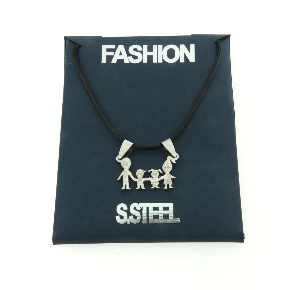 Papà mamma figlia e figlio - Collana Corta Unisex - Papà mamma figlia e figlio - Collana Corta Unisex