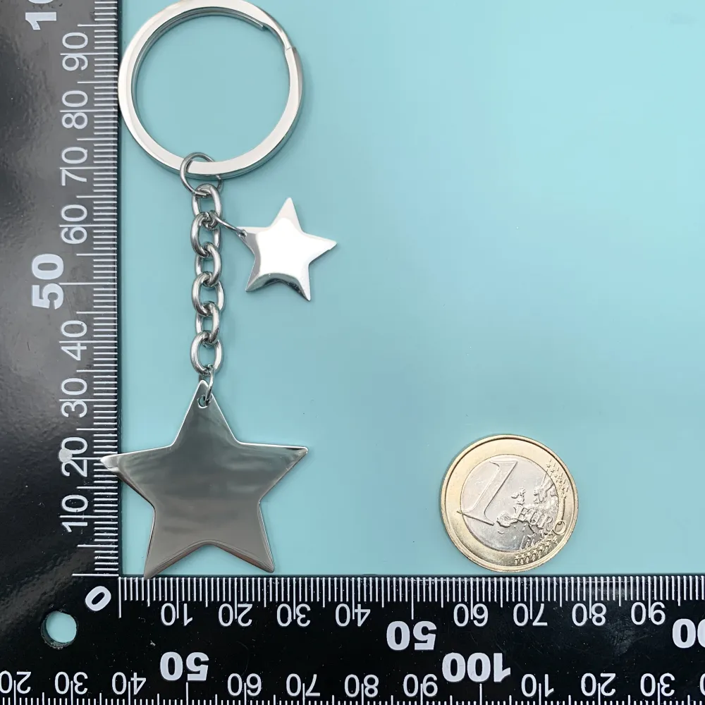 PKA74790-Stella Liscio- Portachiavi in Acciaio - PKA413-574