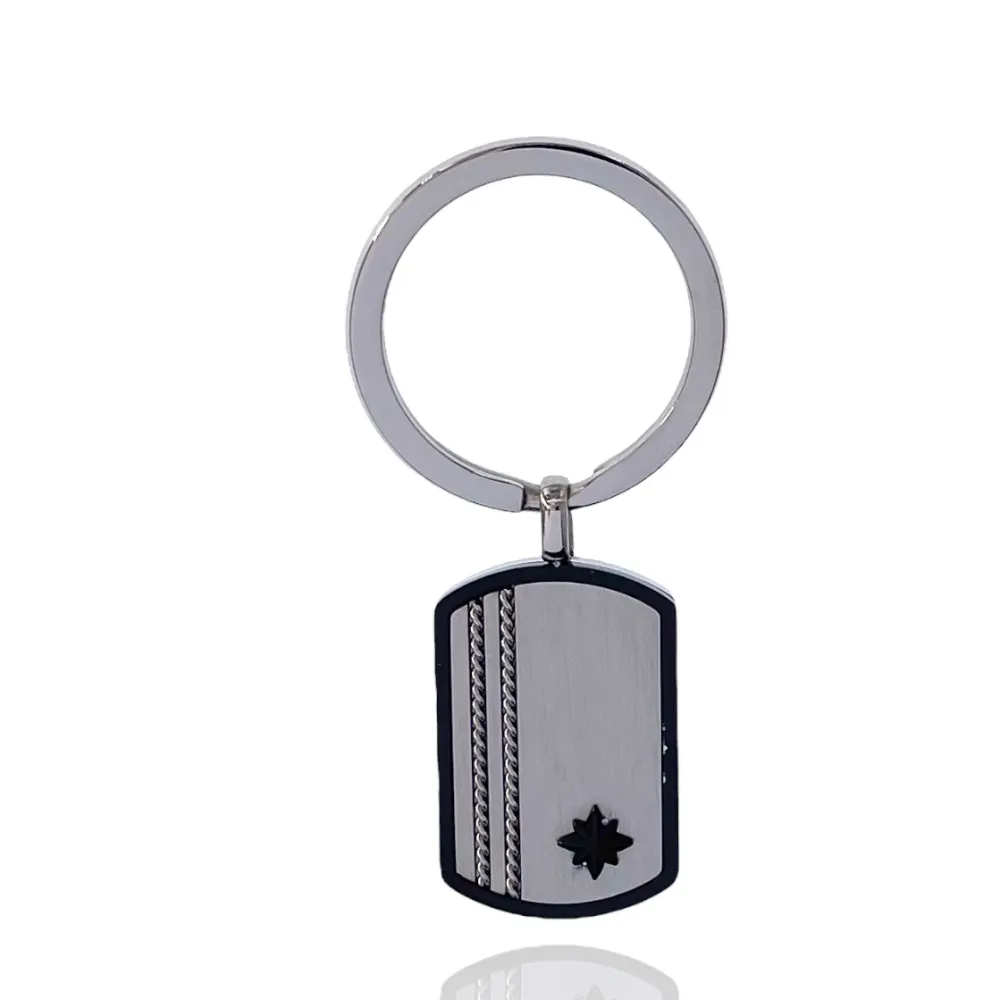 Rosa dei Venti-Portachiavi da Uomo in Acciaio - PKU-600-H239