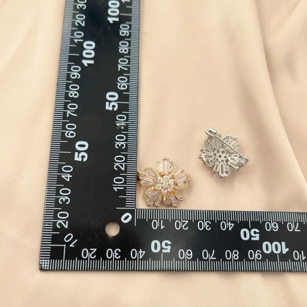 Fiore-Spilla Piccola con Zirconia - SPM-506-201