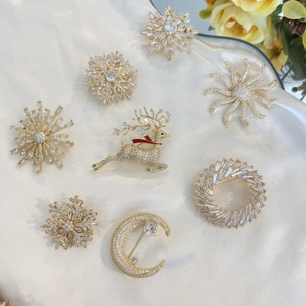 Fiocco di Neve-Spilla con Zirconia - SPM-506-271