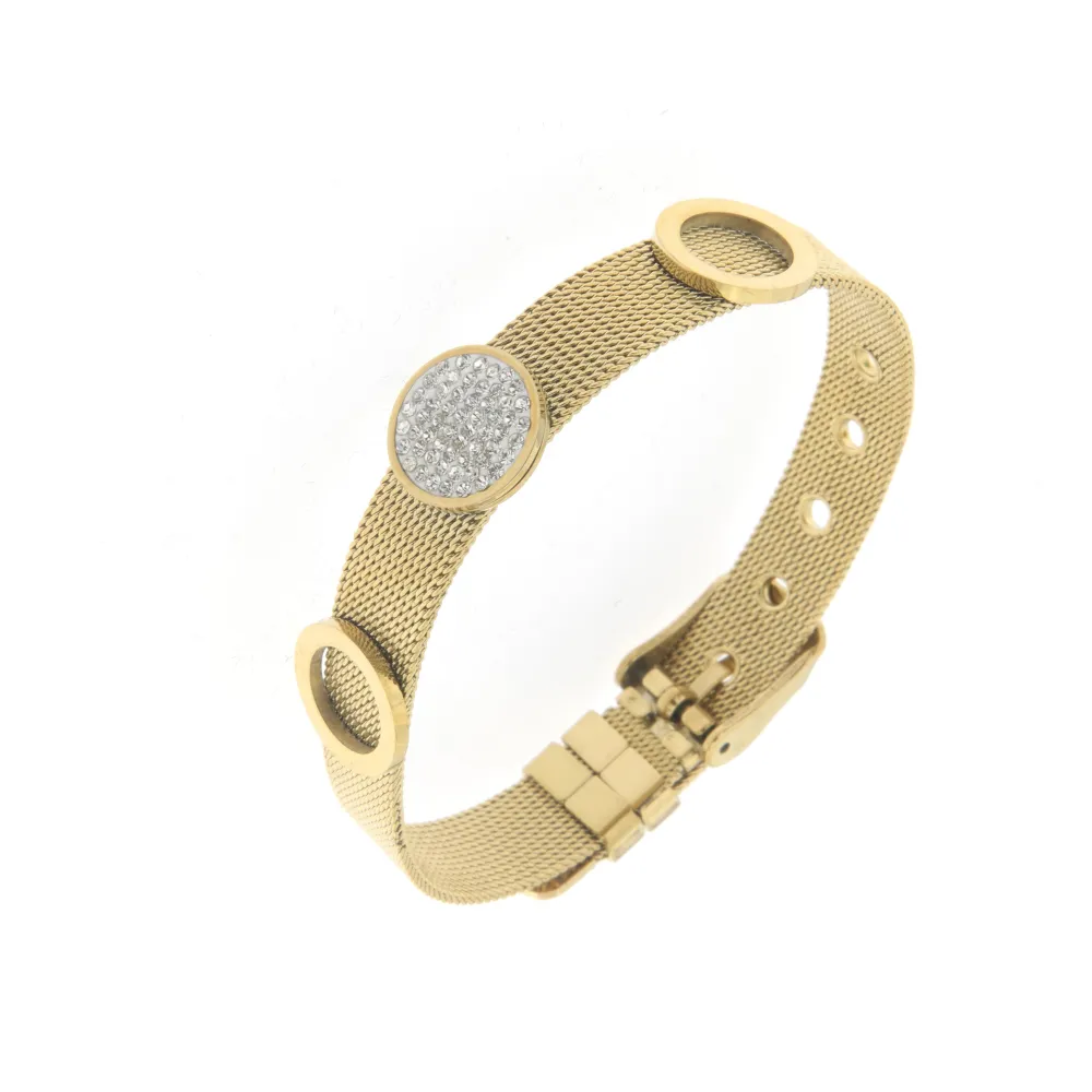 Bracciale da Donna In Acciaio - Tondo -Bracciale Cinturino Orologio