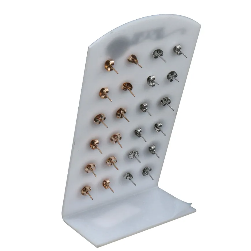 Orecchini  lobo in acciaio (Conf. da 12 paia) - Tondo N.Romano  - Orecchini Acciaio (Conf. da 12 paia)