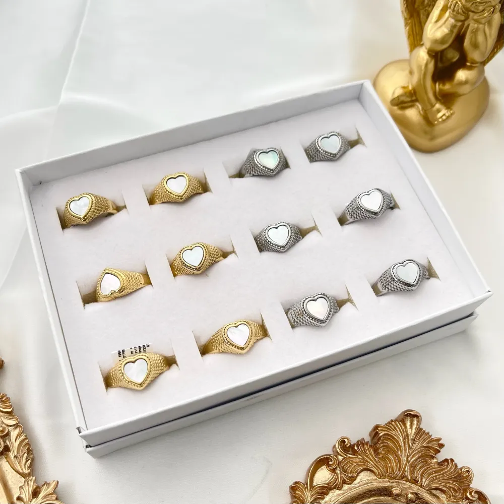 Cuore-Anello in Acciaio con Misura - AAM-105-192