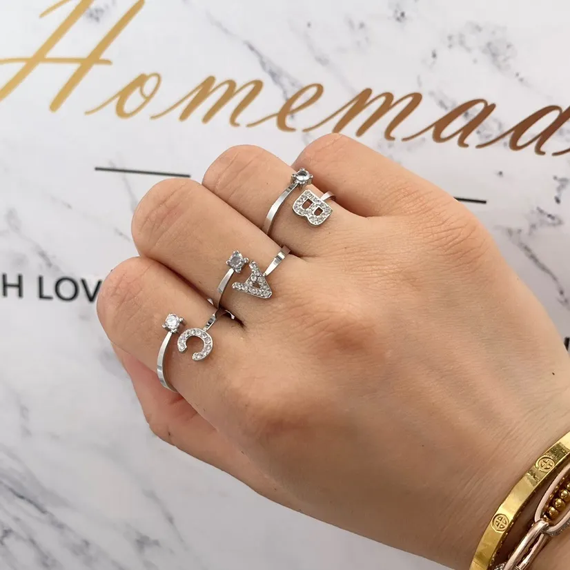 Iniziale-60 pz Anelli in Acciaio - AAR-103-AA358R