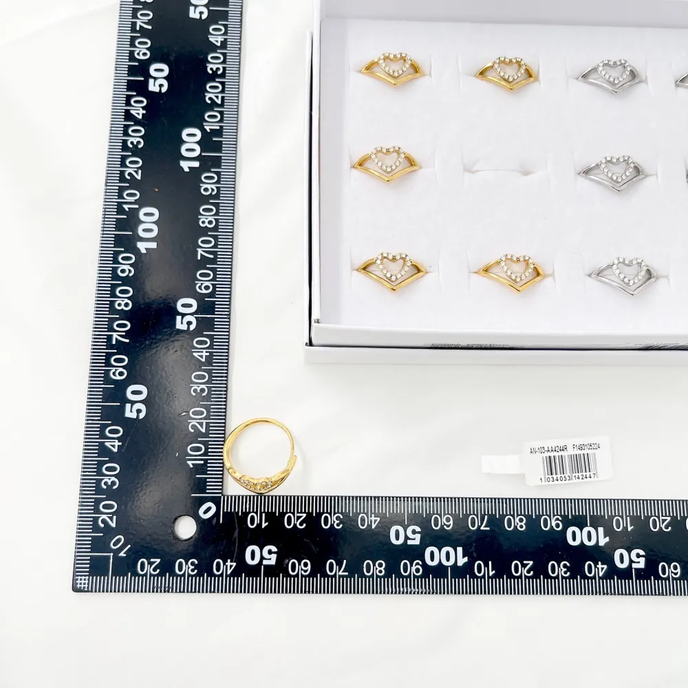 Cuore Vuoto  -Anello Regolabile in Acciaio - AAR-103-AA4244R