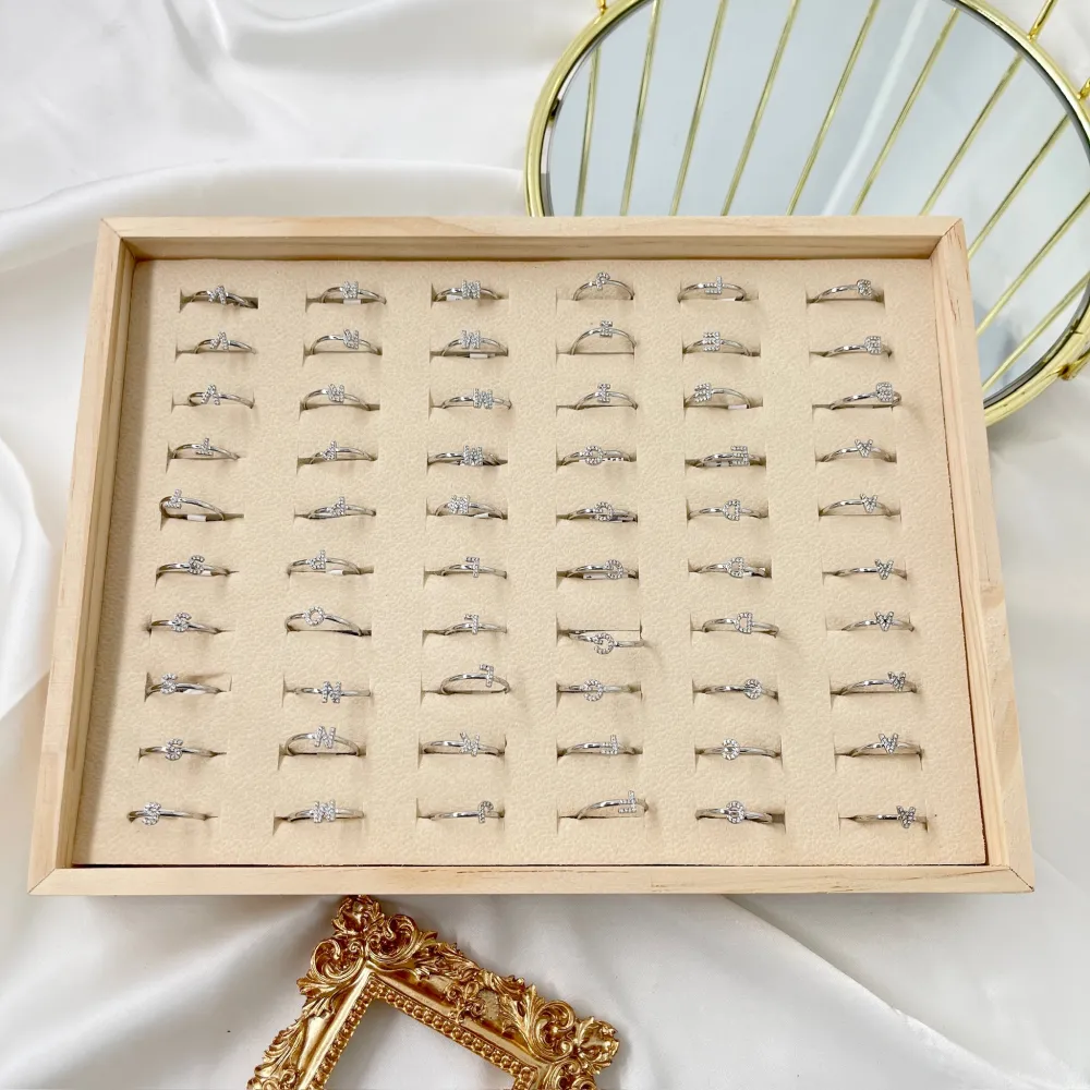 Iniziale-60 pz Anelli in Acciaio - AAR-103-AA4350R