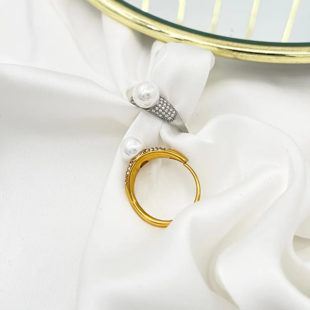 Perla -Anello Regolabile in Acciaio - AAR-103-AA5178R