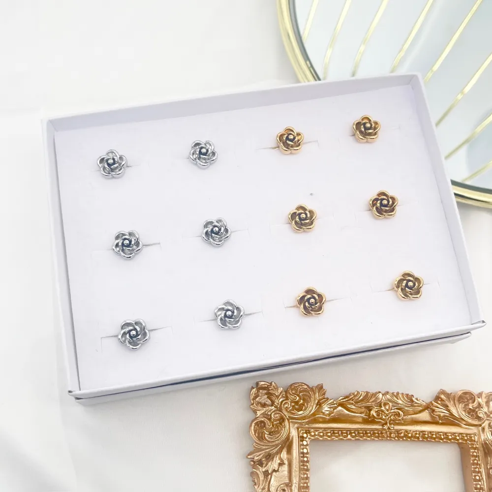 Fiore Rosa  -Anello Regolabile in Acciaio - AAR-103-AA5316R