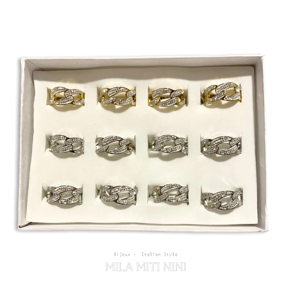 Catena-12pz Anelli Regolabili in Acciaio - AAR413-469