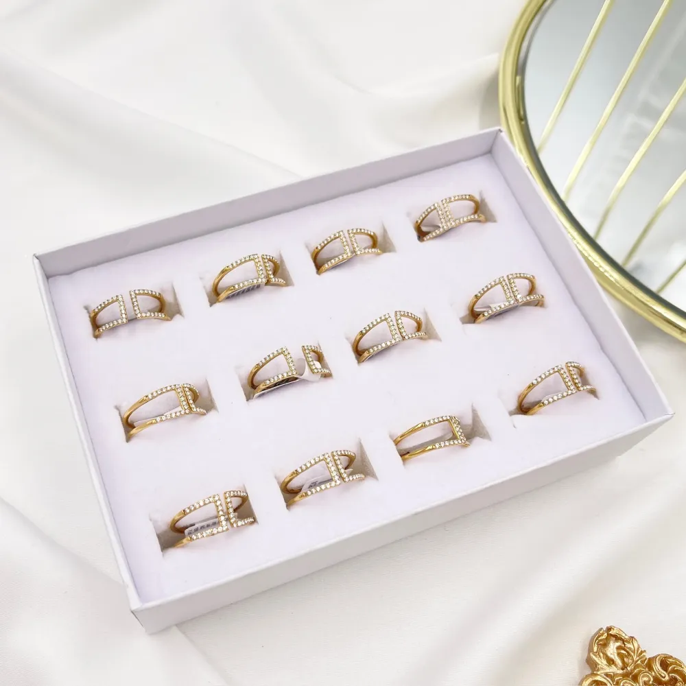 Semplice con Zirconia-Anello Regolabile in Acciaio - AAR-4242R