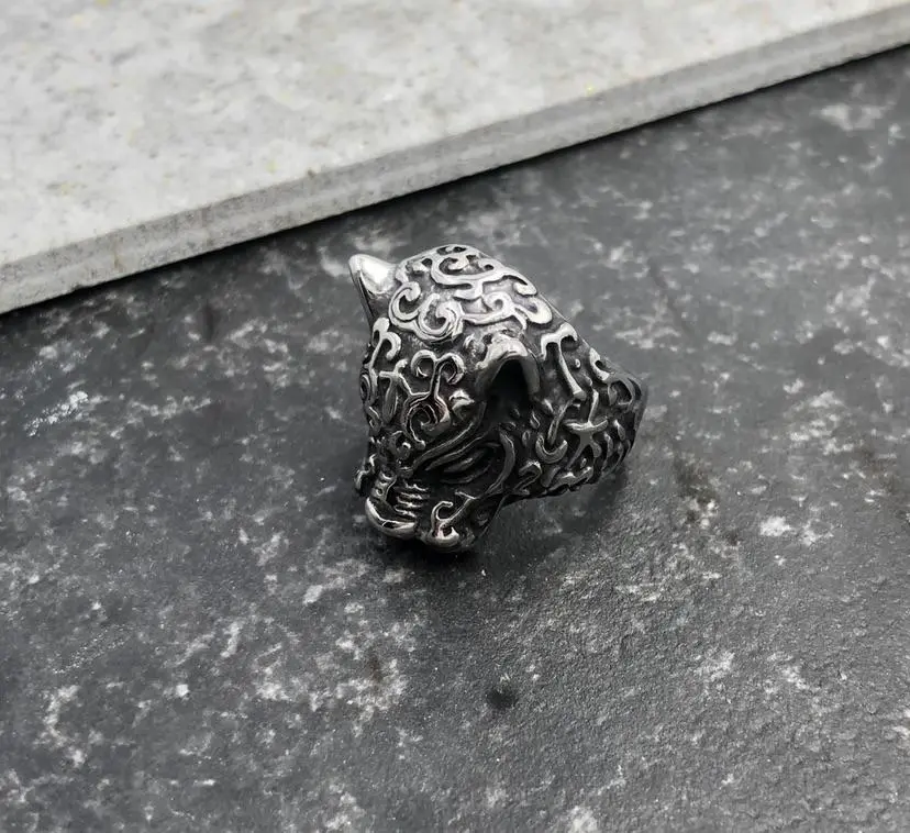 Leopardo-12pz Anelli in Acciaio - AAU423-28