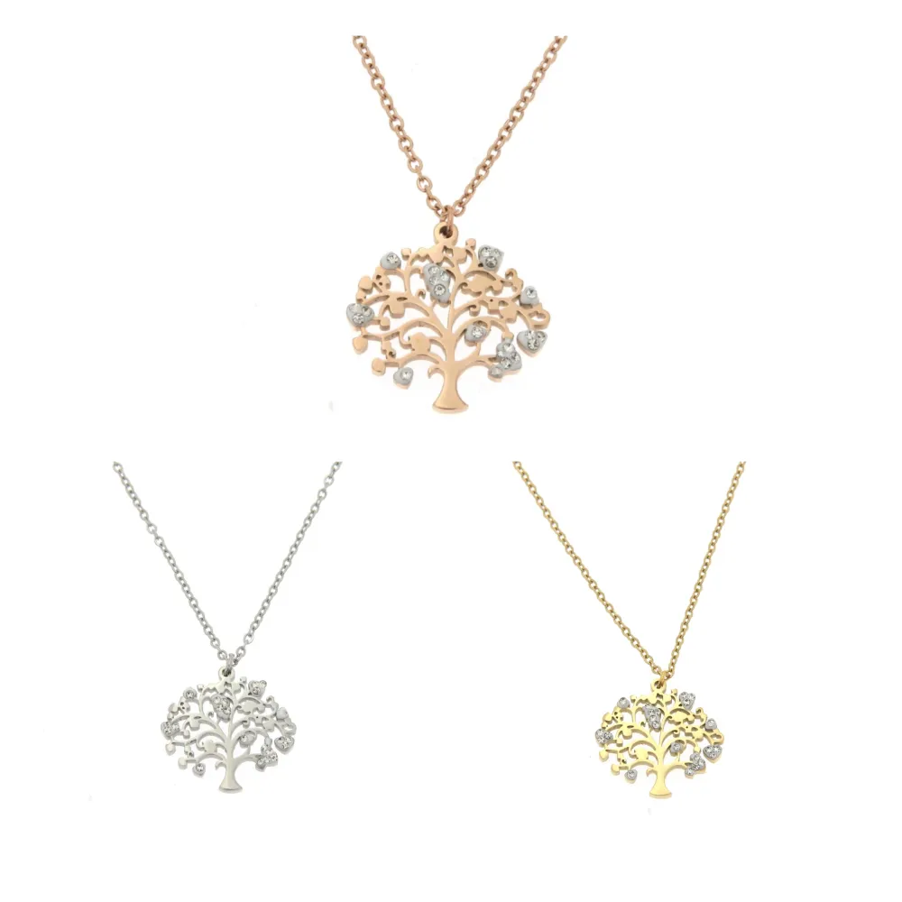 Albero della Vita  3120 - Collana Fine in Acciaio - Albero della Vita  3120 - Collana Fine in Acciaio