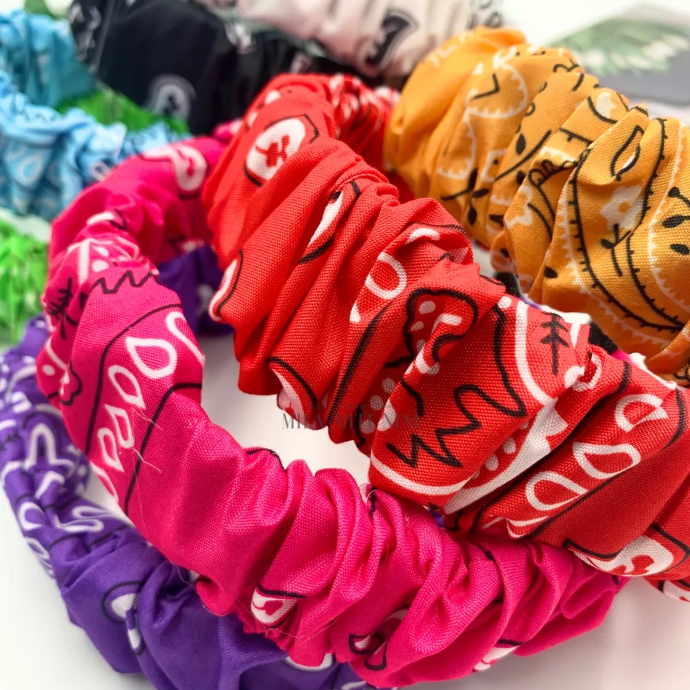 AXC143-66-Pieghe Bandana -12pz Cerchietti per Capelli - AXC143-66-Pieghe Bandana -12pz Cerchietti per Capelli